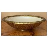 Judith Knight Florentine 15" Round Gold Snow Bowl