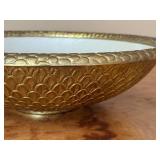 Judith Knight Florentine 15" Round Gold Snow Bowl