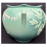 Roseville Pottery Bleeding Heart Green Jardiniere 651-6" - Circa 1940