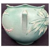 Roseville Pottery Bleeding Heart Green Jardiniere 651-6" - Circa 1940
