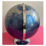Beautiful Blue and Silver Table Top World Globe