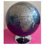 Beautiful Blue and Silver Table Top World Globe