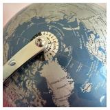 Beautiful Blue and Silver Table Top World Globe