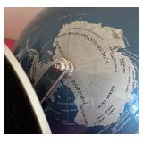 Beautiful Blue and Silver Table Top World Globe