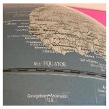 Beautiful Blue and Silver Table Top World Globe