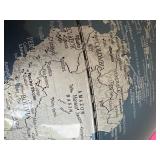 Beautiful Blue and Silver Table Top World Globe