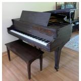 Henry F. Miller Mahogany Parlor Grand Piano