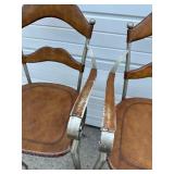 Leather and Metal Bar Stools - Lot of Three