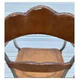 Leather and Metal Bar Stools - Lot of Three