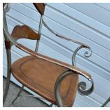 Leather and Metal Bar Stools - Lot of Three