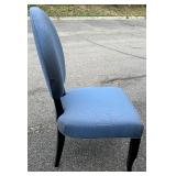 Vintage Classics by Swaim Blue Upholstered Dining Room Chairs - Set of Eight