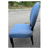 Vintage Classics by Swaim Blue Upholstered Dining Room Chairs - Set of Eight