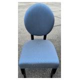 Vintage Classics by Swaim Blue Upholstered Dining Room Chairs - Set of Eight