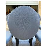 Vintage Classics by Swaim Blue Upholstered Dining Room Chairs - Set of Eight