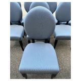 Vintage Classics by Swaim Blue Upholstered Dining Room Chairs - Set of Eight