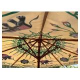 Simply Beautiful Hand Painted Outdoor Umbrella with Stand with Wheels