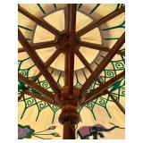 Simply Beautiful Hand Painted Outdoor Umbrella with Stand with Wheels