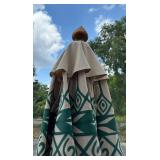 Simply Beautiful Hand Painted Outdoor Umbrella with Stand with Wheels