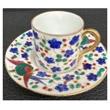 Collection of 5 Vintage Demitasse and Teacups with Saucers