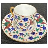 Collection of 5 Vintage Demitasse and Teacups with Saucers