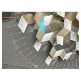 Clever Clocks Hexagon Multi-Color 3D Clock - Signed, Numbered and Dated (2014)