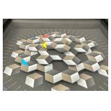 Clever Clocks Hexagon Multi-Color 3D Clock - Signed, Numbered and Dated (2014)