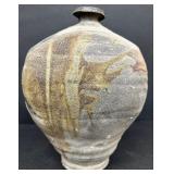 Handcrafted Art Pottery Vase with Unique Form and Textured Finish