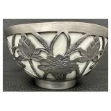 Beautiful Japanese Porcelain-Ware and Pewter Bowl - Decorated in Hong Kong