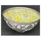 Beautiful Japanese Porcelain-Ware and Pewter Bowl - Decorated in Hong Kong