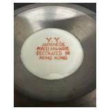 Beautiful Japanese Porcelain-Ware and Pewter Bowl - Decorated in Hong Kong
