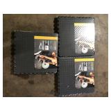 Lot of  Puzzle Exercise Mat Black 24 in. x 24 in. x 0.5 in. EVA Foam Interlocking Tiles with Border (96 sq. ft.) Customer Returns See Pictures