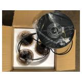 Henveton Jasslynn 3- Light Farmhouse Brown Pendant Light Chandelier with Rattan Shade for Island Foyer Dinning Living Room    Customer Returns See Pictures