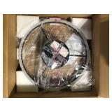 Oaks Aura 20in. LED Indoor Black Bladeless Low Profile Ceiling Fan Flush Mount Smart App Remote Control Dimmable Lighting     Customer Returns See Pictures