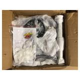 YANSUN 3-Light Black Farmhouse Semi Flush Mount Ceiling Light Fixture, Vintage Ceiling Mount for Dining Room Hallway Entryway  Customer Returns See Pictures