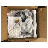 YANSUN 3-Light Black Farmhouse Semi Flush Mount Ceiling Light Fixture, Vintage Ceiling Mount for Dining Room Hallway Entryway  Customer Returns See Pictures