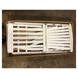 Outsunny Versatile White Wooden Indoor/Outdoor High Back Slat Rocking Chair  Customer Returns See Pictures