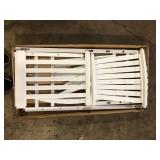 Outsunny Versatile White Wooden Indoor/Outdoor High Back Slat Rocking Chair  Customer Returns See Pictures