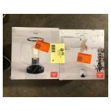 Lot of Globe Electric 8 in. 1-Light Matte Black Flush Mount Ceiling Light with Clear Glass Shade Customer Returns See Pictures