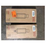 Lot of Uixe Modern 16.5 in. 1-Light Black Outdoor Post Light Dimmable with Clear glass Shade(1-Pack)  Customer Returns See Pictures