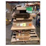 Pallet of Mixed Assorted Wood Shelves  Various Models and Conditions Customer Returns See Pictures