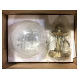 Light Society Zeno 1-Light Clear/Brass Globe Ceiling Light with Glass Shade  Customer Returns See Pictures