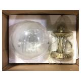 Light Society Zeno 1-Light Clear/Brass Globe Ceiling Light with Glass Shade  Customer Returns See Pictures