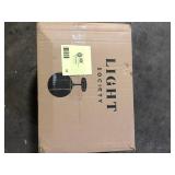 Light Society Zeno 1-Light Clear/Brass Globe Ceiling Light with Glass Shade  Customer Returns See Pictures