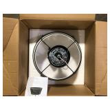 Lise 2-Light Black/White Pendant with Fabric Shade by Light Society   Customer Returns See Pictures