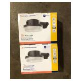 Lot of Lithonia Lighting Contractor Select BGS 100- Watt Equivalent Integrated LED Dark Bronze Area Light, 4000K   Customer Returns See Pictures