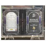 JJ MCCARTHY SPECTRA FOTL GENESIS ROOKIE PATCH AUTO 3/4 NIKE SWOOSH BOOKLET WITH CUSTOM FRAME