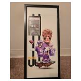 JJ MCCARTHY 2024 SPECTRA ROOKIE PATCH AUTO-PSYCHEDELIC WITH CUSTOM FRAME PSA NM-MT 8 AUTO 10 108990805