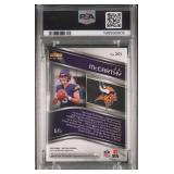 JJ MCCARTHY 2024 SPECTRA ROOKIE PATCH AUTO-PSYCHEDELIC WITH CUSTOM FRAME PSA NM-MT 8 AUTO 10 108990805