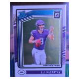 JJ MCCARTHY 2024 PANINI DONRUSS OPTIC RATED ROOKIE CARD
