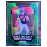 JJ MCCARTHY 2024 PANINI PRIZM GREEN EMERGENT ROOKIE CARD